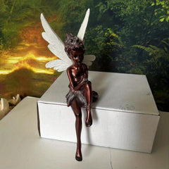 Retro Angle Fairy Statue for Garden Home or Office