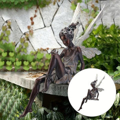 Retro Angle Fairy Statue for Garden Home or Office