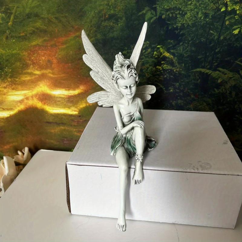 Retro Angle Fairy Statue for Garden Home or Office