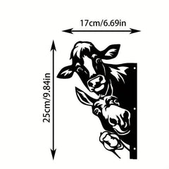 Farm Animals Iron Wall Decor for Outdoor Garden Fence