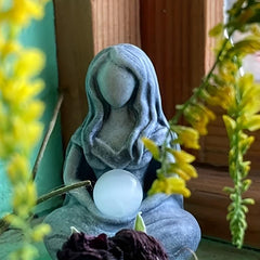 Moon Goddess Statue - Beautiful Fairy Ornament for Home Office Garden