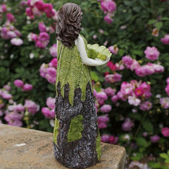 Fairy Figurine Bird Feeder for Outdoor Decor