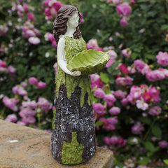 Fairy Figurine Bird Feeder for Outdoor Decor