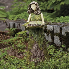 Fairy Figurine Bird Feeder for Outdoor Decor