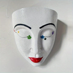 Resin Wall Mounted Face Planter Pot for Indoor & Outdoor Plants Decor