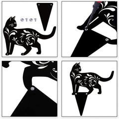 3pcs Metal Cat Garden Statues Cat Silhouette Cat Decorative Garden Stakes