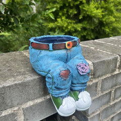 Jeans Pants Flower Pot Succulent Planter Indoor Outdoor Decor