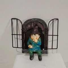Garden Gnome Statue Tree Hugging Elf Ornaments for Christmas Decoration
