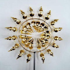 3D Stainless Steel Sunflower Wind Spinner for Garden Decor