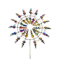 3D Stainless Steel Sunflower Wind Spinner for Garden Decor
