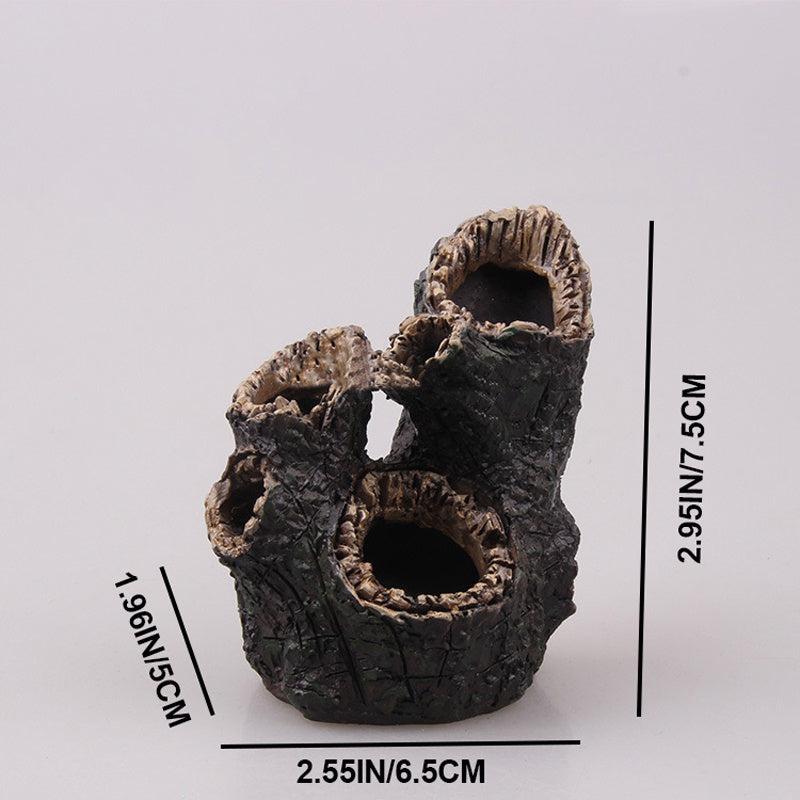 Artificial Tree Stump Resin Statue Mini Garden Figurine Stump Ornament