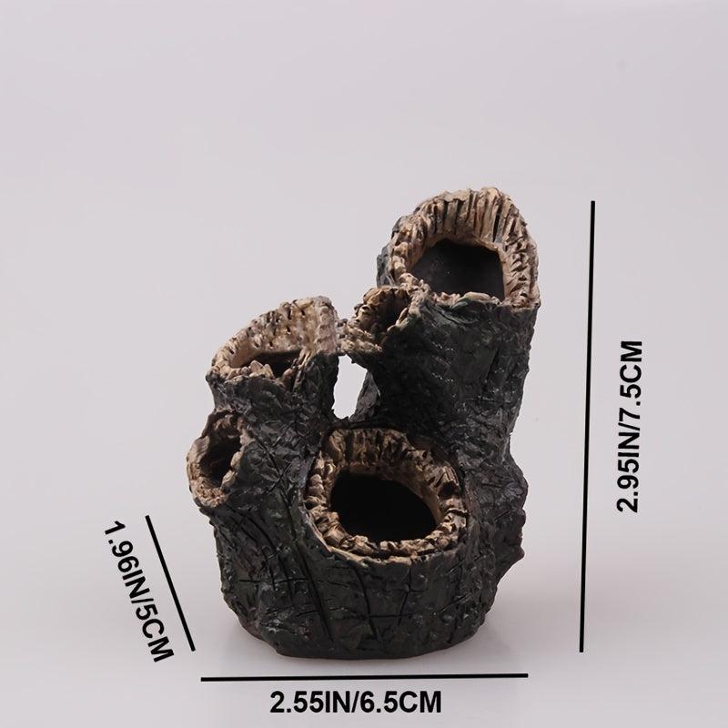 Artificial Tree Stump Resin Statue Mini Garden Figurine Stump Ornament