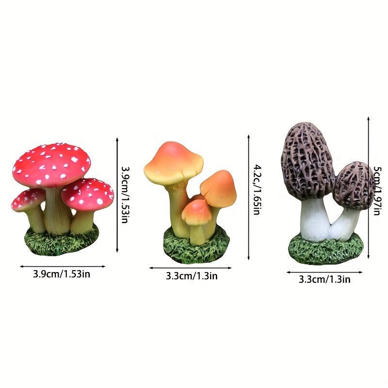 Mushroom Resin Statue Micro Landscape Succulent Bonsai DIY Accessorie