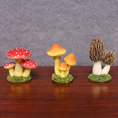 Mushroom Resin Statue Micro Landscape Succulent Bonsai DIY Accessorie