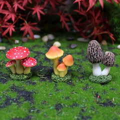Mushroom Resin Statue Micro Landscape Succulent Bonsai DIY Accessorie