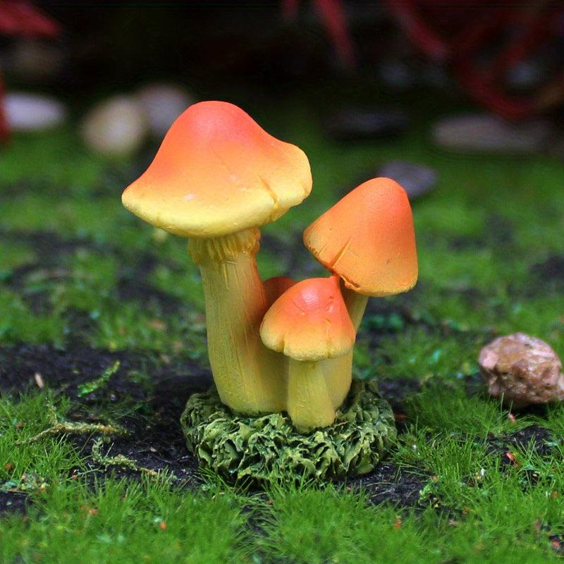 Mushroom Resin Statue Micro Landscape Succulent Bonsai DIY Accessorie