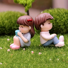 Micro Landscape Couple DIY Resin Crafts for Patio Lawn & Yard