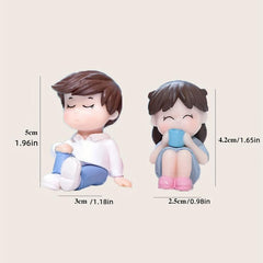 Micro Landscape Couple DIY Resin Crafts for Patio Lawn & Yard