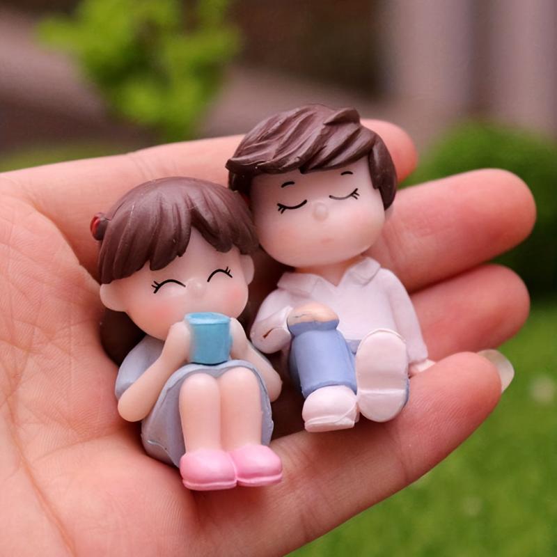 Micro Landscape Couple DIY Resin Crafts for Patio Lawn & Yard