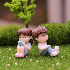 Micro Landscape Couple DIY Resin Crafts for Patio Lawn & Yard
