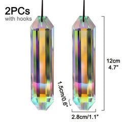 2pcs 5 Suncatcher Prism Pendant AB Crystal Rainbow Maker Hanging