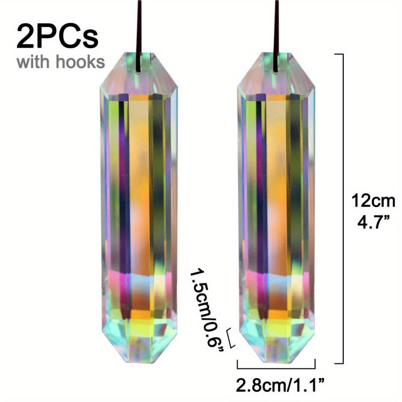 2pcs 5 Suncatcher Prism Pendant AB Crystal Rainbow Maker Hanging