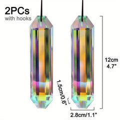 2pcs 5 Suncatcher Prism Pendant AB Crystal Rainbow Maker Hanging