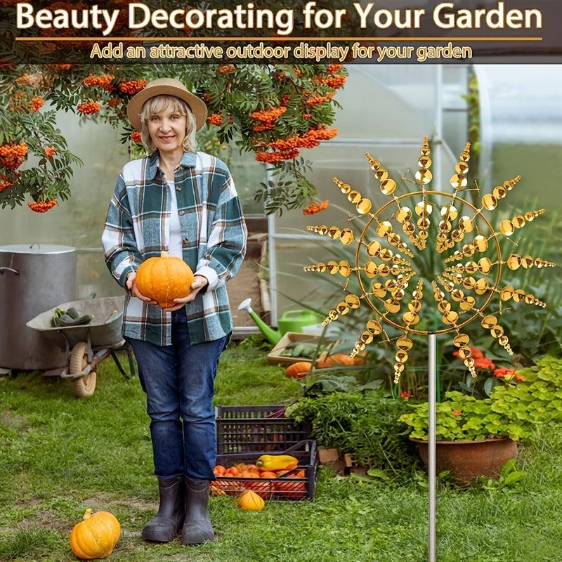 Metal Wind Spinner Outdoor Decor Yard Patio Lawn Garden Fall Decor