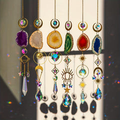 6pcs Crystal Suncatcher Indoor Window Hanging Sun Catchers With Prisms