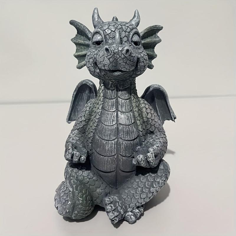 Dragon Statue Resin Ornament Patio Garden Decor