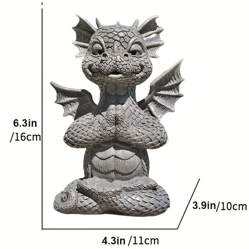 Dragon Statue Resin Ornament Patio Garden Decor