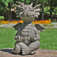 Dragon Statue Resin Ornament Patio Garden Decor