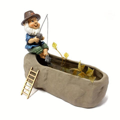 Fishing Gnome Statue for Your Garden Decor
