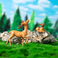 4pcs Deer Statue Garden Ornaments Figurines Doll House Fairy Garden Decoration
