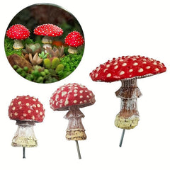 Luminous Red Mushroom Micro Landscape Garden Decoration Ornament
