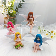 4pcs Resin Fairy Dolls for DIY Fairy Garden Decor