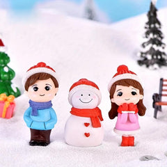 3Pcs Snowsuit Bonsai Dollhouse Landscape Ornaments