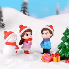 3Pcs Snowsuit Bonsai Dollhouse Landscape Ornaments