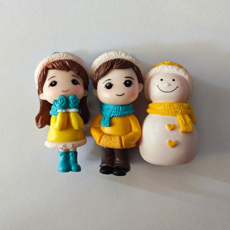 3Pcs Snowsuit Bonsai Dollhouse Landscape Ornaments