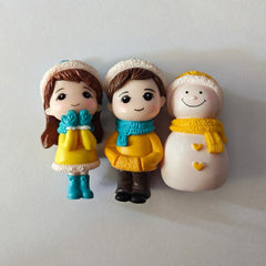 3Pcs Snowsuit Bonsai Dollhouse Landscape Ornaments