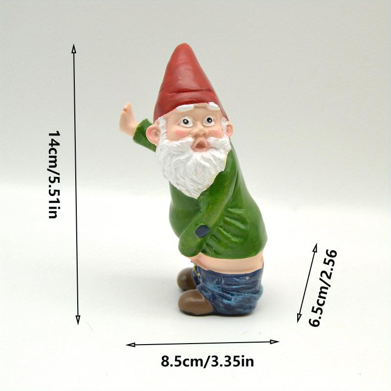 Cartoon Old Man Resin Craft Statue for Garden Decor