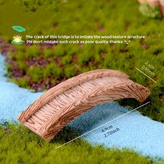 Mini Bridge & Water Well Resin Ornament Set for Fairy Garden Decor