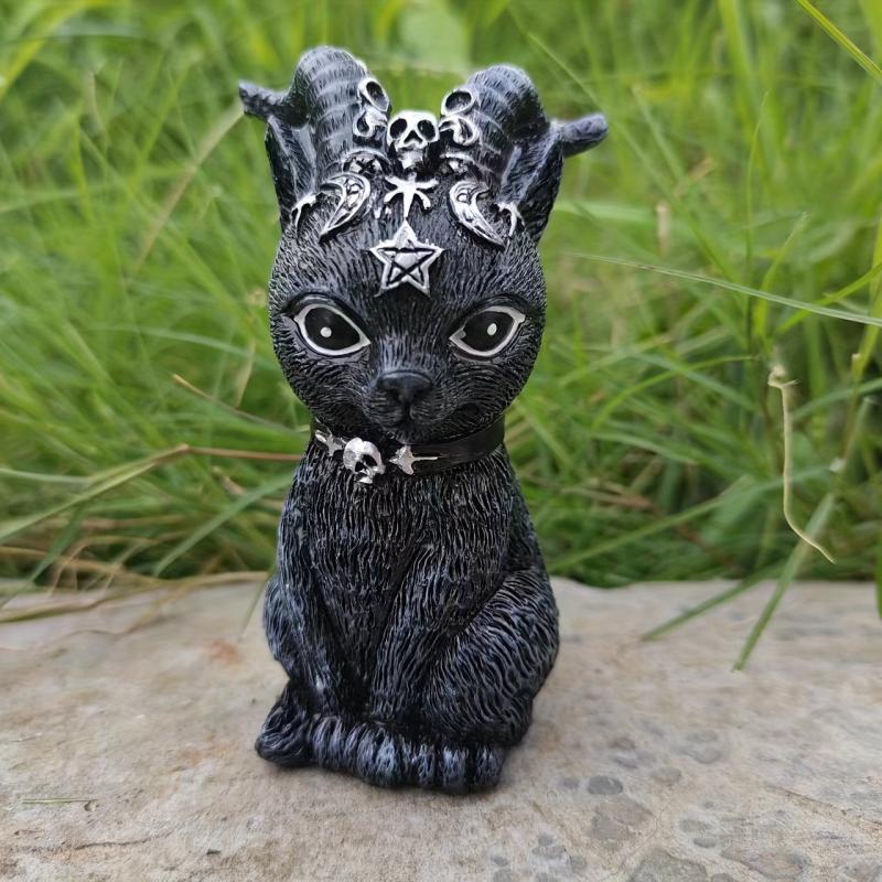 Magic Cat Statue Decor Resin Craft Home Decoration