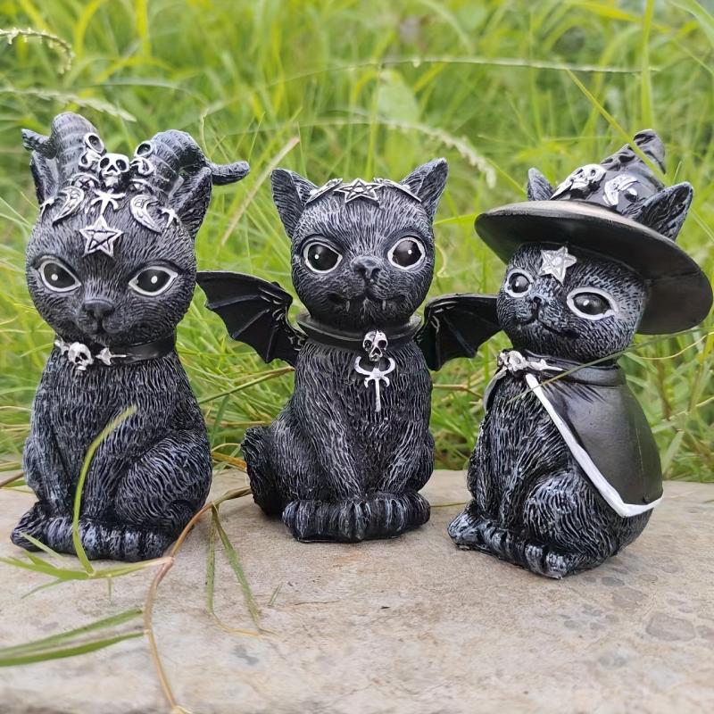 Magic Cat Statue Decor Resin Craft Home Decoration