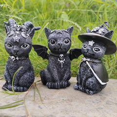 Magic Cat Statue Decor Resin Craft Home Decoration