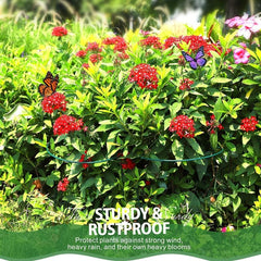 6pcs Plant Support Metal Peony Garden Plant Cage Ring Stakes
