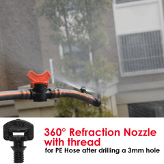 50pcs 360 Degree Barbed Micro Nozzles for Garden Irrigation