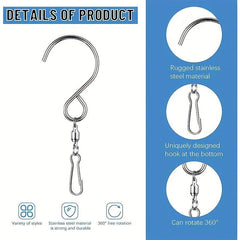 10pcs Double Rotating Windsock Bell Hanging Hooks
