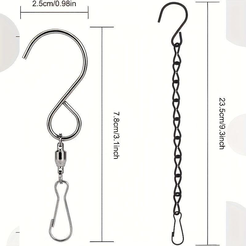 10pcs Double Rotating Windsock Bell Hanging Hooks