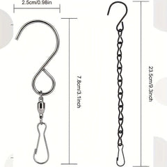 10pcs Double Rotating Windsock Bell Hanging Hooks